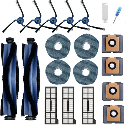 Eufy X10 Pro Omni 消耗品 ロボット掃除機 アクセサリー メインブラシX2 フィルターX3 紙パックX4 ブラシX5 繰り返し用モップX4 ロボット掃除機交換パーツキット